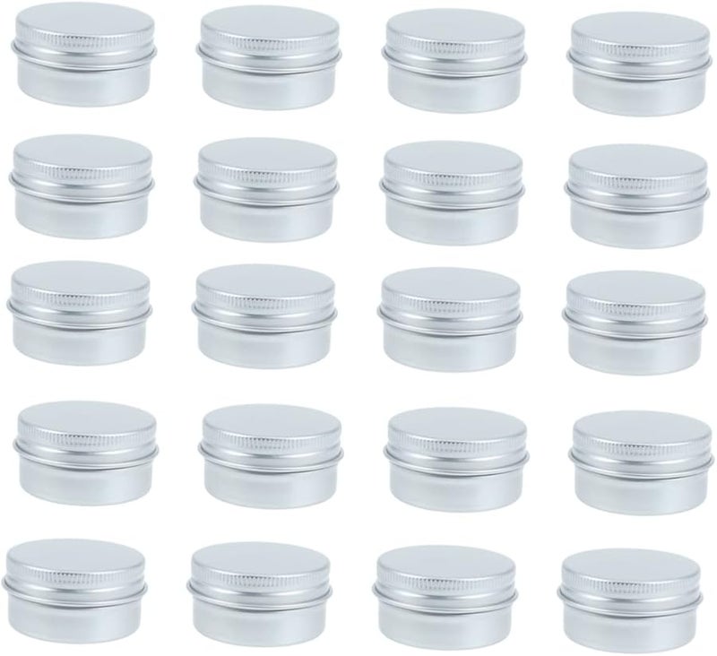 20 Pcs Aluminum Empty Makeup Storage Pots With Screw Lids Travel Jars - Image 1